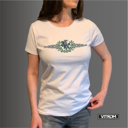 Marškinėliai moterims "Vytis vintage" su lietuviška atributika