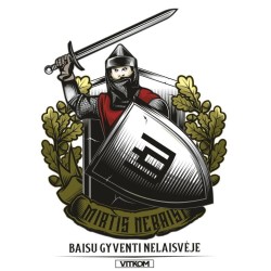 Balti marškinėliai su lietuviška simbolika vyrams
