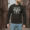 Vyriškas tamsiai pilkas džemperis Woodworkeriai su įrankių grafika